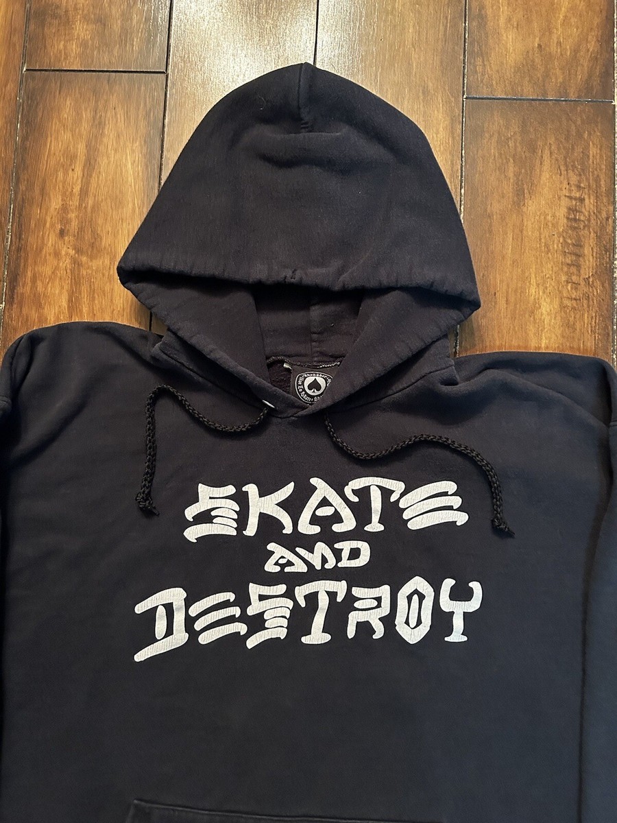 Vintage Thrasher Skate and Destroy Hoodie Sweatshirt Men's Size
