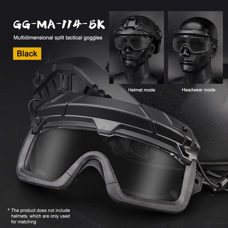 Gafas tácticas de Airsoft Gafas de seguridad balística para tiro caza paintball Foto 3 de 4