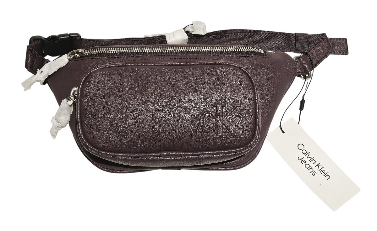 Calvin Klein Fanny Pack Belt Bag Crossbody Pouch Plum