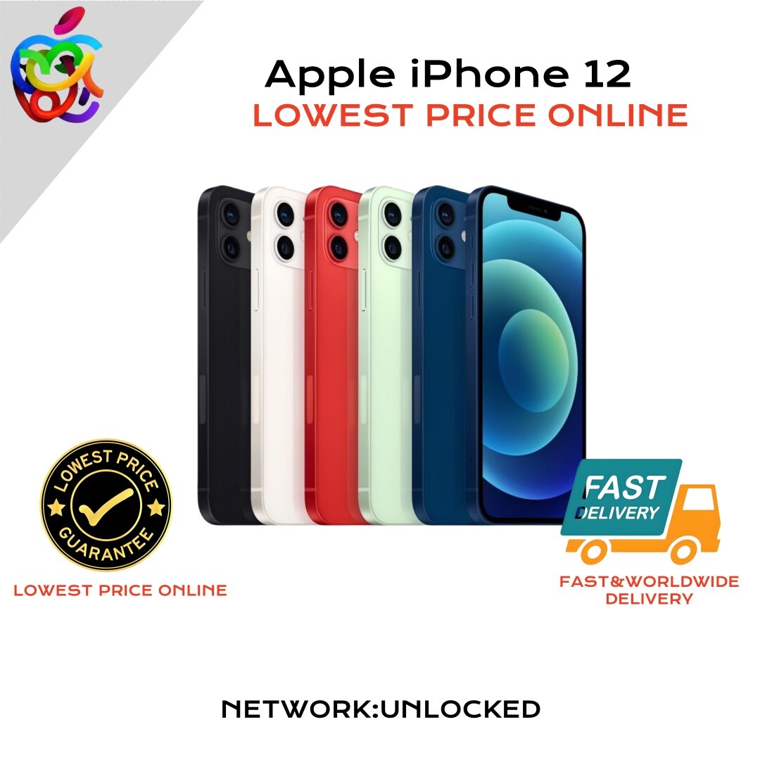 Apple iPhone 12- 128GB-6.1'' HD Display Front 12MP Rear 12MP-Unlocked !^!$
