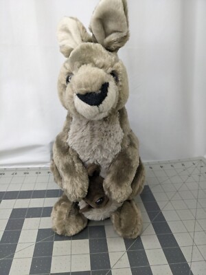 Wild Republic Kangaroo Mom Joey Baby Plush 12 Inch Stuffed Animal Toy