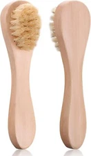 2 Pack Mini Dry Brush, Natural Bristle Small Body Nature Wood 