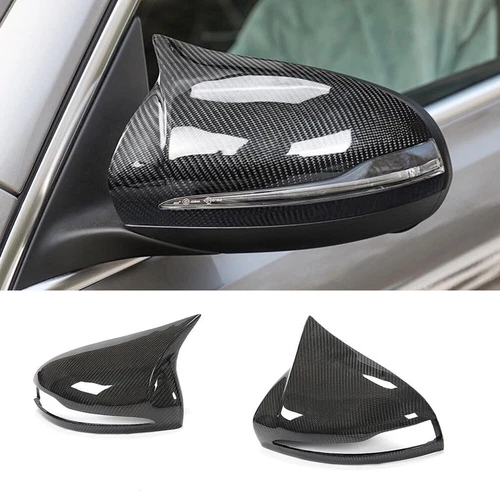 Carbon Fiber Mirror Cover Caps For Mercedes Benz C E S GLC W205 W213 W238 W222