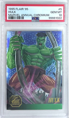 1995 Flair '95 Marvel Annual Chromium Hulk #5 PSA 10 GEM MT