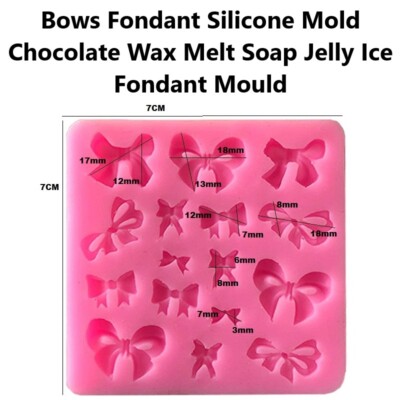 Schleifen Fondant Silikonform Schokolade Wachs Schmelzen Seife Gelee Eisform