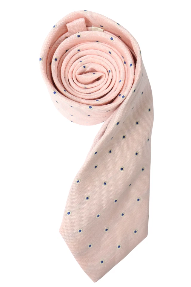 SUITSUPPLY Tie Men's 150 x 8 CM Silk & Linen Pointed Polka Dot Pattern - Image 2 of 4