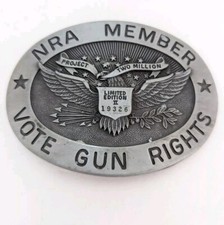 NRA Member Vote Gun Rights Belt Buckle National Rifle Association Ltd Ed