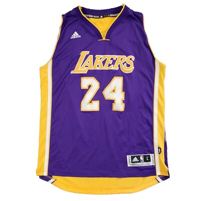 Adidas Kobe Bryant Jersey Mens L LA Lakers #24 SPLIT PURPLE