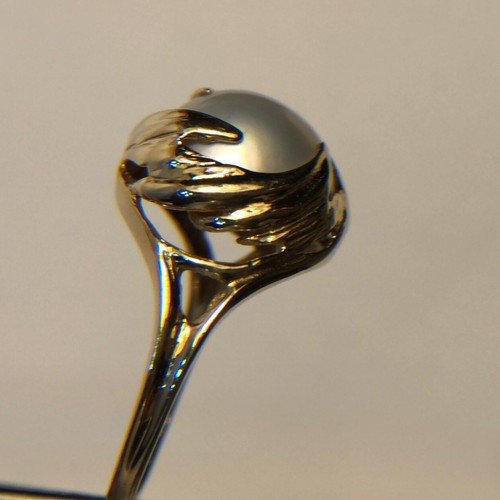 Mabe Pearl 10K Yellow Gold Ring Size 8.5-9 Vintage NEW In Box - Picture 2 of 12