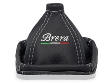 SCHALTMANSCHETTE FÜR ALFA ROMEO BRERA SCHALTSACK STICKEREI FADEN WEISS Italia