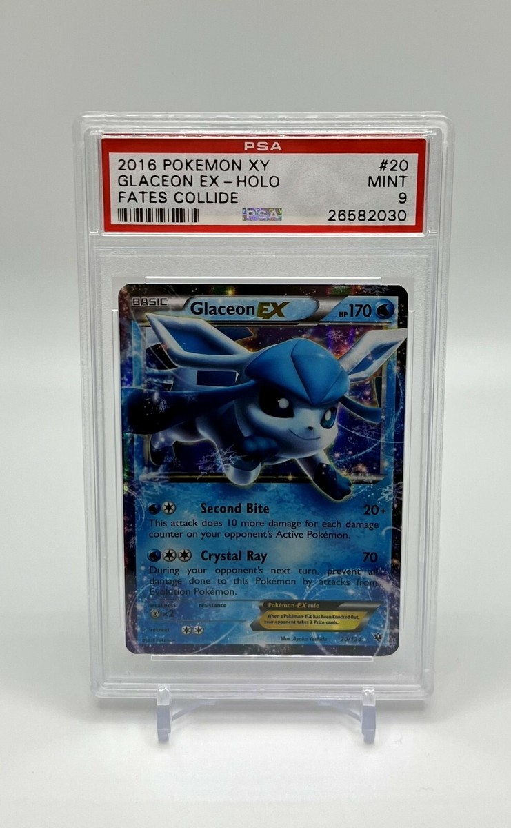 Pokemon Card - Glaceon EX 20/124 - XY Fates Collide - Holo - PSA 9