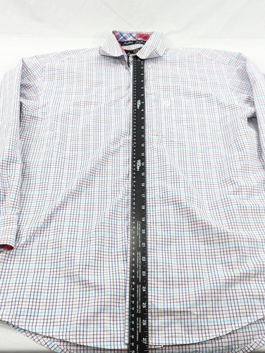 Wrangler George Straight Long Sleeve Button Shirt Men's M Blue Teal Plaid - Picture 6 of 9