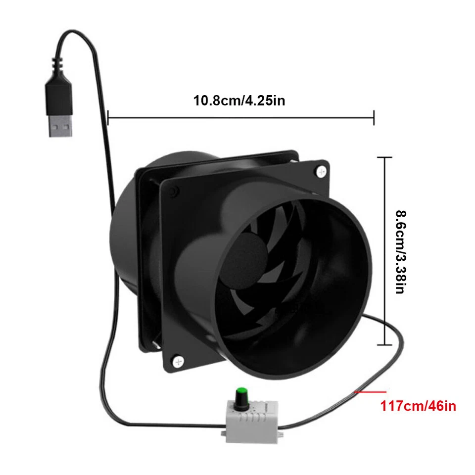 Exhaust Fan Shed Ventilator Extractor Fan for Window Laundry Room Kitchen UK - Image 2 of 4