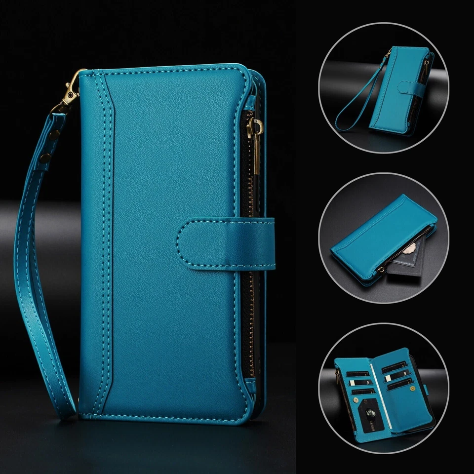 For ZTE nubia Focus Pro 5G, Flip Leather Wallet 9 Card Slots Stand Case Cover - Image 2 of 4