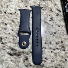 OEM Genuine Original Apple Watch Sport Band 42/44mm Midnight Blue M/L Gold Pin