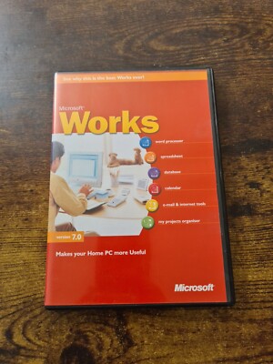 Microsoft Works Version 7.0 - Boxed CD - 2002 - Top Zustand