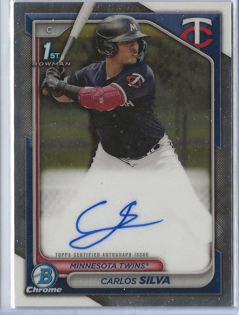Carlos Silva 2024 Bowman Chrome 1st Prospect Auto #CPA-CSI Minnesota Twins
