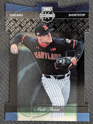 Matt Shaw RETRO Aspirations Die Cut #ed 20/94! 2023 Elite Extra Edition! Cubs!
