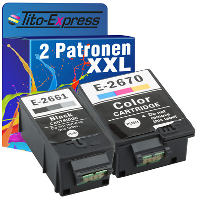 Set 2 Druckerpatronen XXL PlatinumSerie für Epson TE266 - TE267 WorkForce WF-100