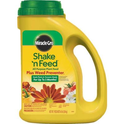 (2)-Miracle-Gro Shake N' Feed 4.5 Lb. 10-10-10 All-Purpose Dry Plant Food Grass