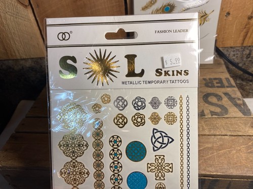2 Packages S*L Skins Metallic Temporary Tattoos - Picture 2 of 6