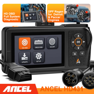 HEAVY DUTY TRUCK DIAGNOSTIC SCAN TOOL HD OBD DIESEL SCANNER OBD2 CAR CODE READER