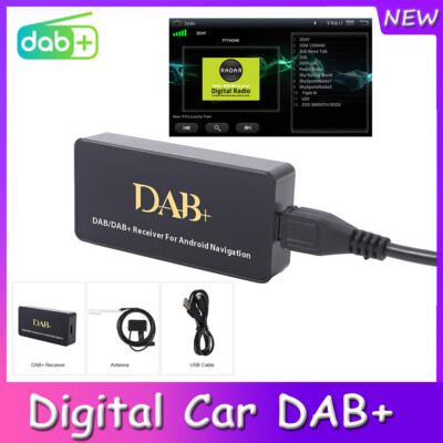 Digital Car DAB+ Adapter Receiver USB Box Tuner Audio Radio Antenna Android Navi
