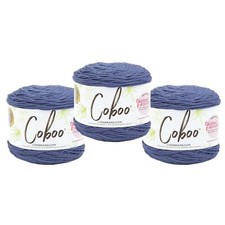  3 Pack Lion Brand Yarn 835-110BJ Coboo Yarn, Admiral