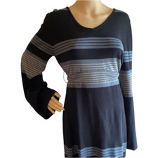 PrAna Women's Striped Tieback Sweater Dress M 