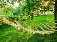 Fun rope ladder and climbing net crossover, handmade, 3 m 10 ft. long