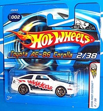 Hot Wheels 2006 First Editions Short Card #2 Toyota AE-86 Corolla White w/ FTEs
