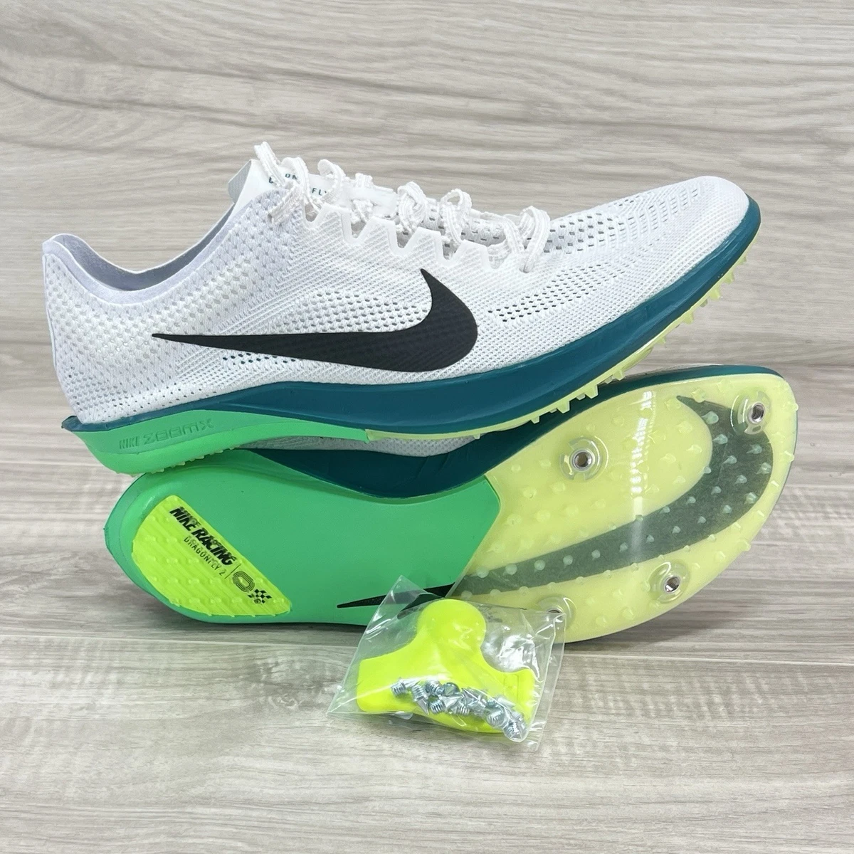 Las mejores ofertas en Nike ZoomX Dragonfly 2 White Electric Algae