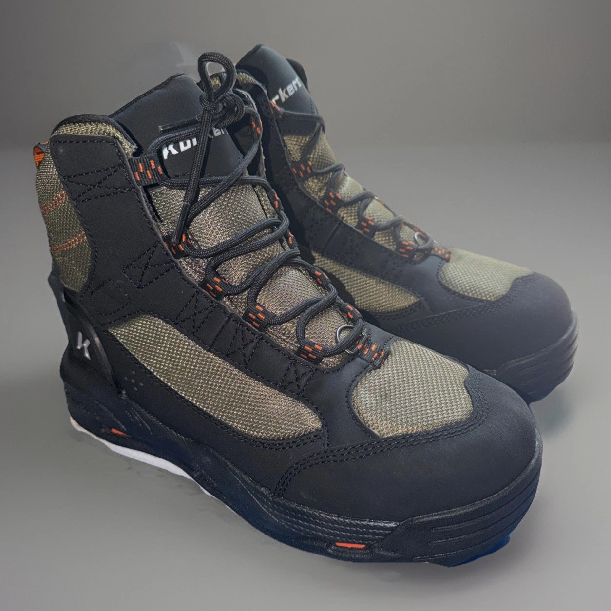NIB Mens Korkers Greenback Felt & Klingon Wading Boots Sz 9