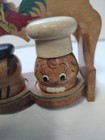 Wooden 2 1/2" Chef Salt, Pepper and Kokeshi Container On Decorative Shelf — photo 8