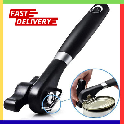Safe Cut Manual Can Opener Heavy Duty Smooth Edge Food Grade Stainless Steel USA