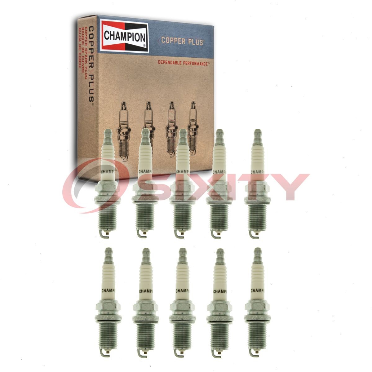 10 pc Champion Copper Plus 431-1 Spark Plugs for RC14YC 7938 6719 1172 hp