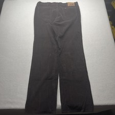 Vintage Lee Pants Mens 38x33 Gray Corduroy 5 Pocket Straight Leg Casual USA