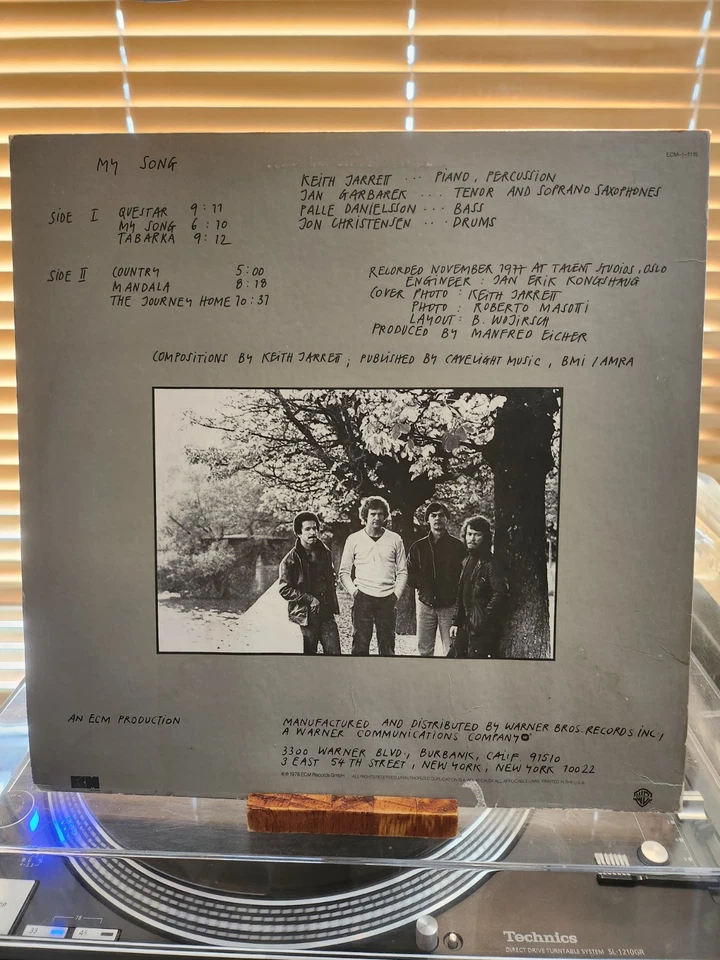 Keith Jarrett, J.Garbarek,P. Danielsson, J. Christensen, My Song, 1978 ECM - Image 2 of 4