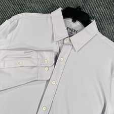 Rhone Commuter Shirt Mens Medium Light Purple Long Sleeve Button Up Slim Fit New