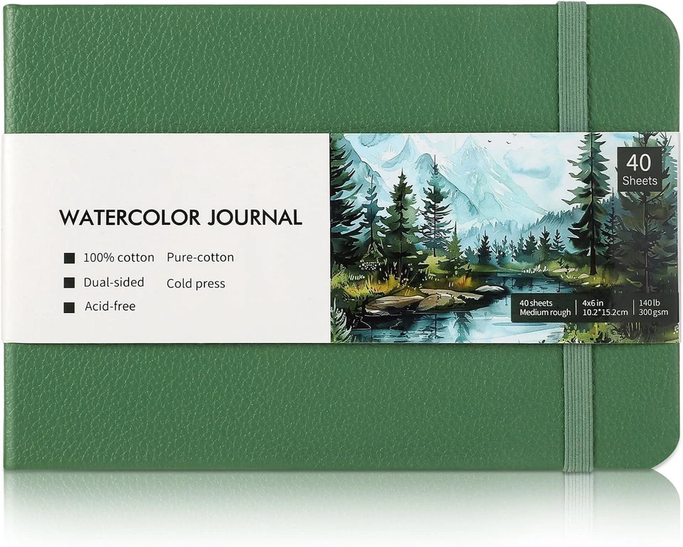 40 Sheets Watercolor Journal 4x6in, 140 lb/300 GSM Watercolor Sketchbook Cold... - Image 3 of 4