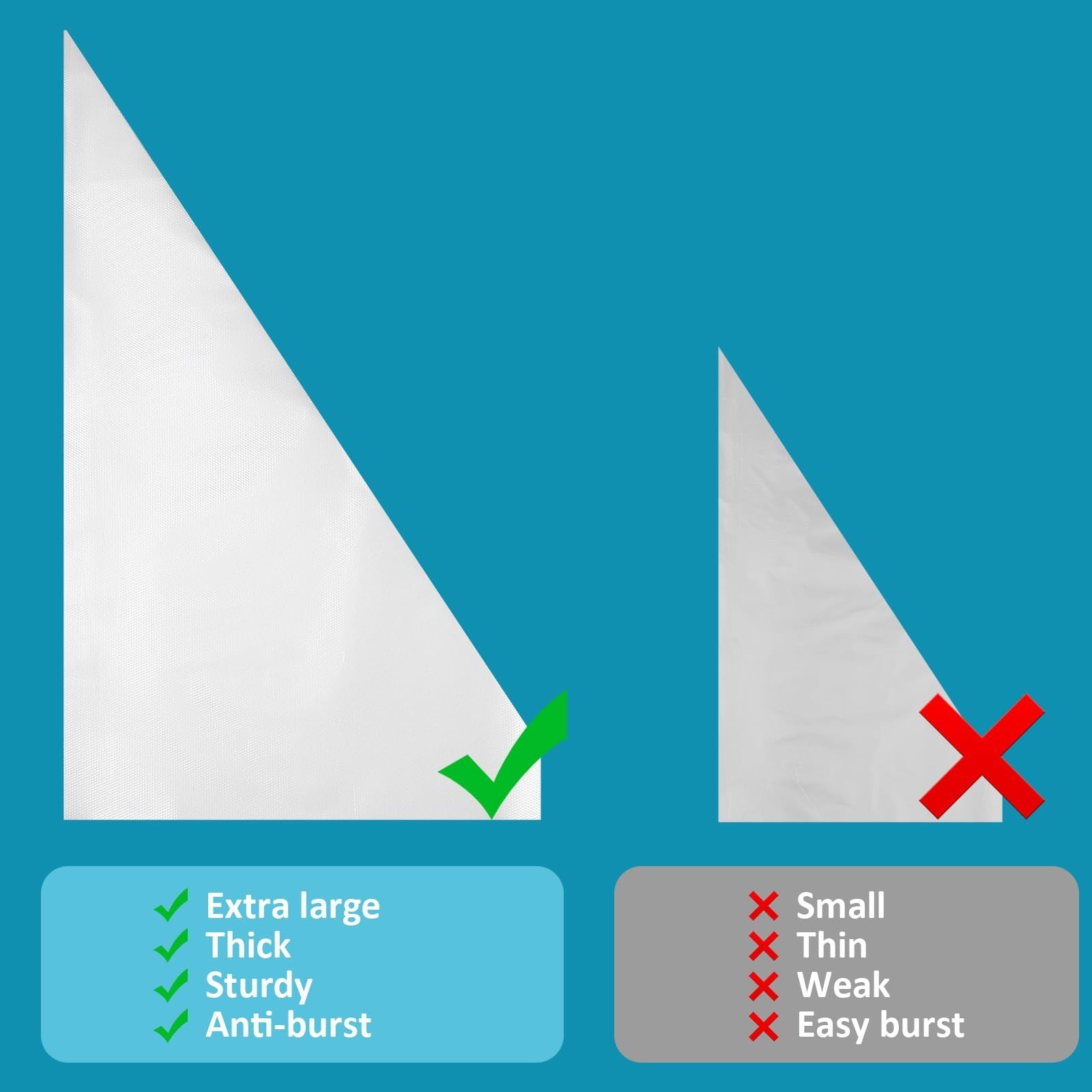 100Pcs 24 Inch Extra Large Piping Bags Disposable, Thickened Disposable Clear...