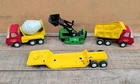 4 VINTAGE 1960-80'S COLLECTION OF TONKA TOY VEHICLES-DUMP & Cement  TRUCK Flat B