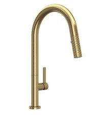 Rohl TE55D1LMAG Tenerife Single Hole Pull Down Kitchen Faucet, Antique Gold 