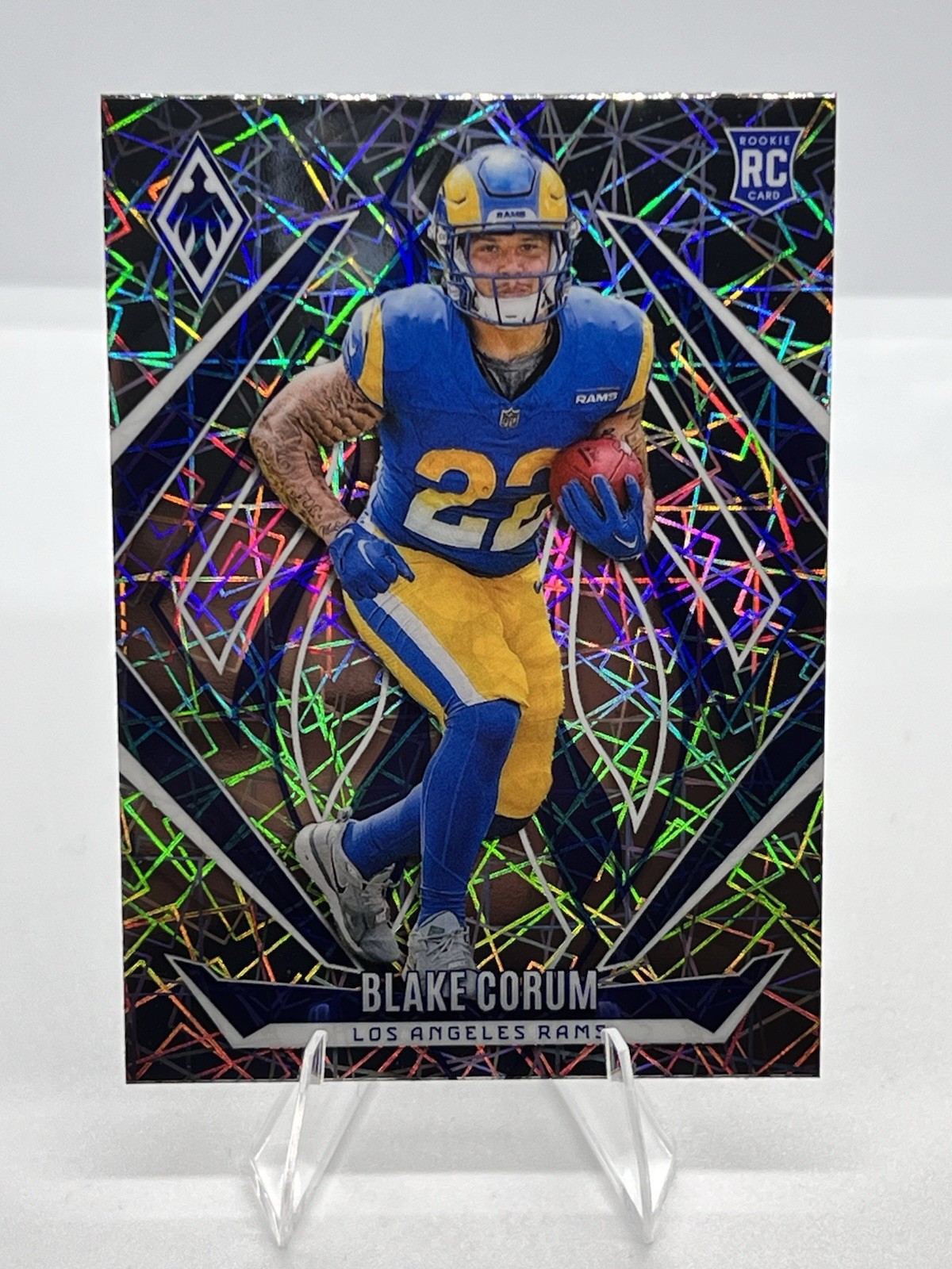 2024 Panini Phoenix - Rookies Blake Corum #158 Lazer (RC) Los Angeles Rams