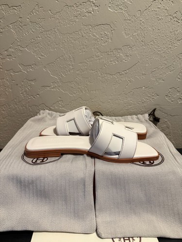 Hermes Oran Women's Sandals White Size Eu 38