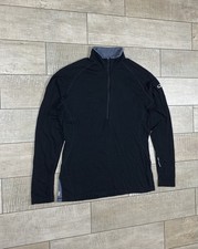 Icebreaker GT Herren Bodyfit 200 Merino Wool 1/2 Zip Pullover Schwarz Größe L