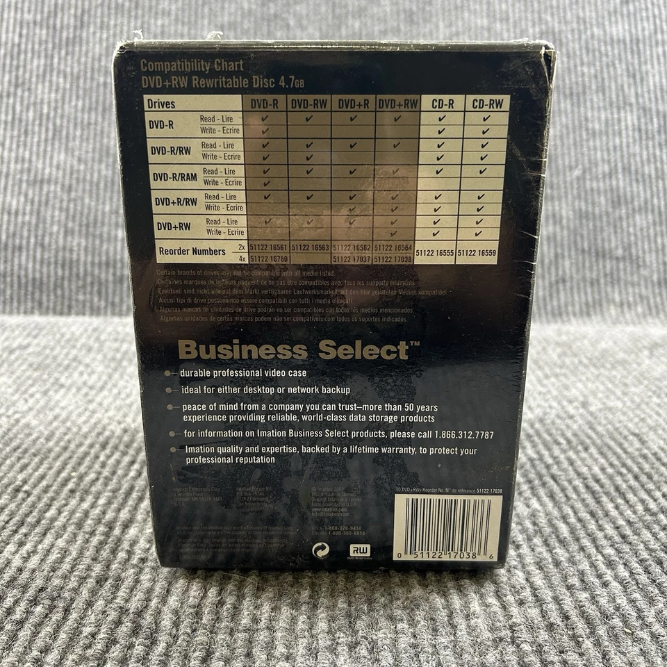 Imation Business Select 8X w/ Pro Video Case DVD+RW 4.7 GB 10 Pack - Image 3 of 4
