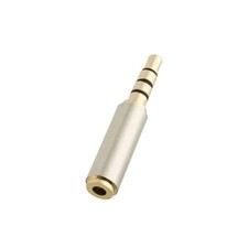 2.5mm Male to 3.5mm Female Stereo Mic Audio Headphone Jack Adapter Converter