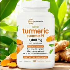 Micro Ingredients Turmeric Curcumin Supplement –1000mg 6-in-1 Complex (120 Caps)