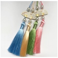 Korean Traditional Norigae Fan Tassel Pendant Charm Set of 7 Hanbok Bag Decor
